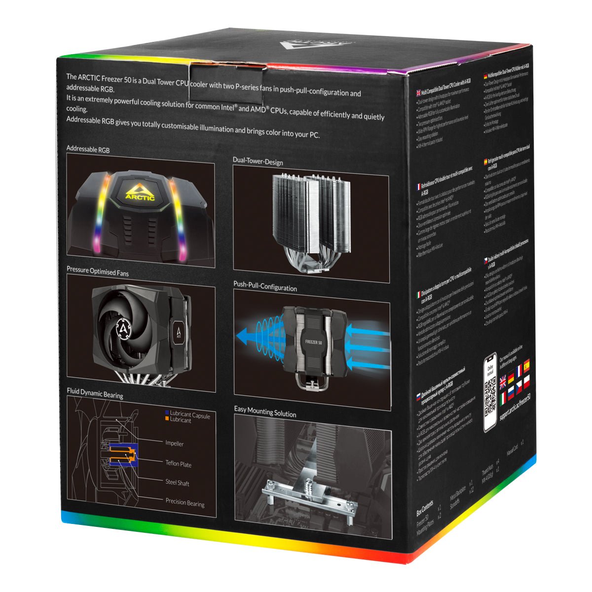 ARCTIC Freezer 50 aRGB CPU Air Cooler - Computer System Cooling Parts - Gamertech.shop