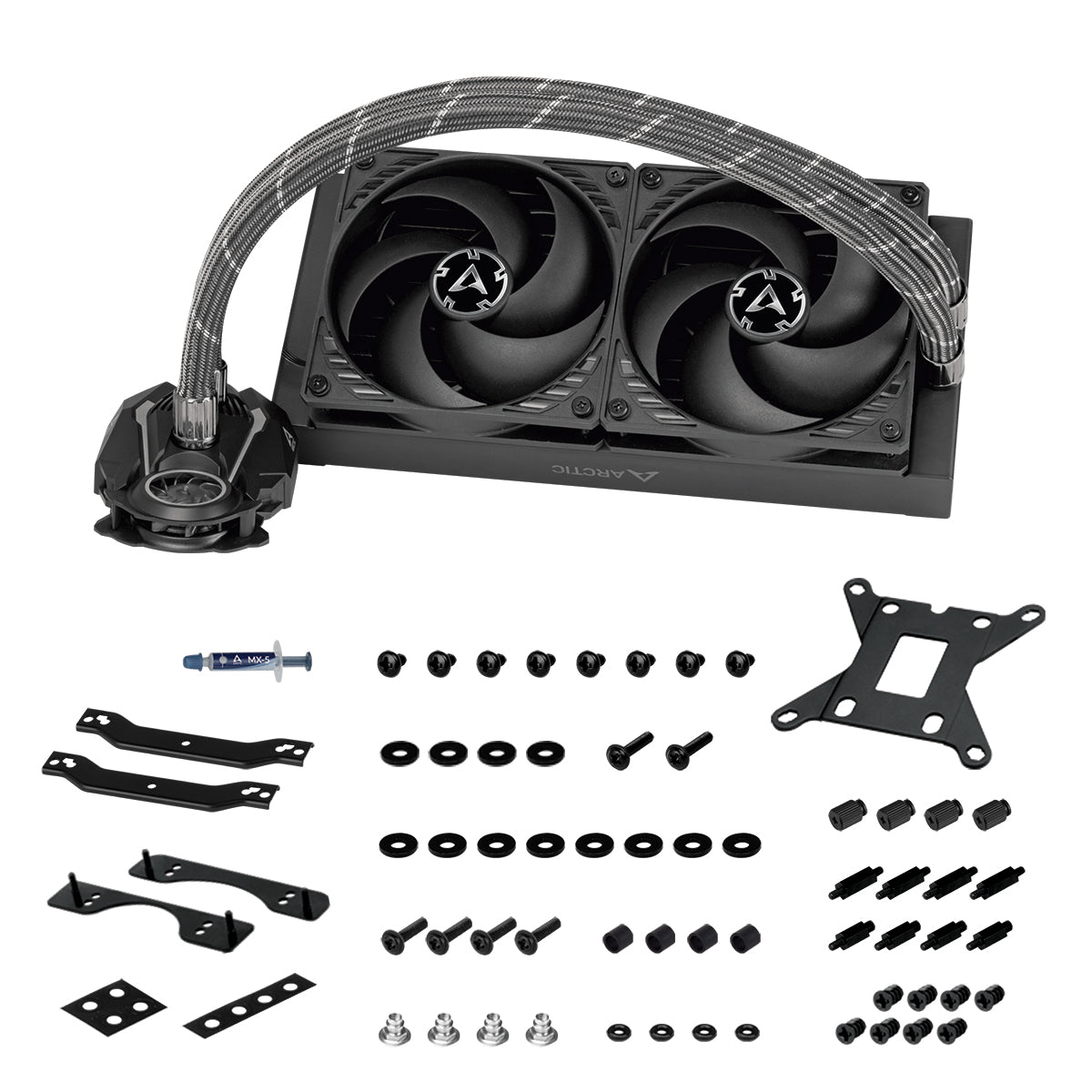ARCTIC Liquid Freezer II 240 - BLACK - AIO CPU Liquid Cooler - Computer System Cooling Parts - Gamertech.shop