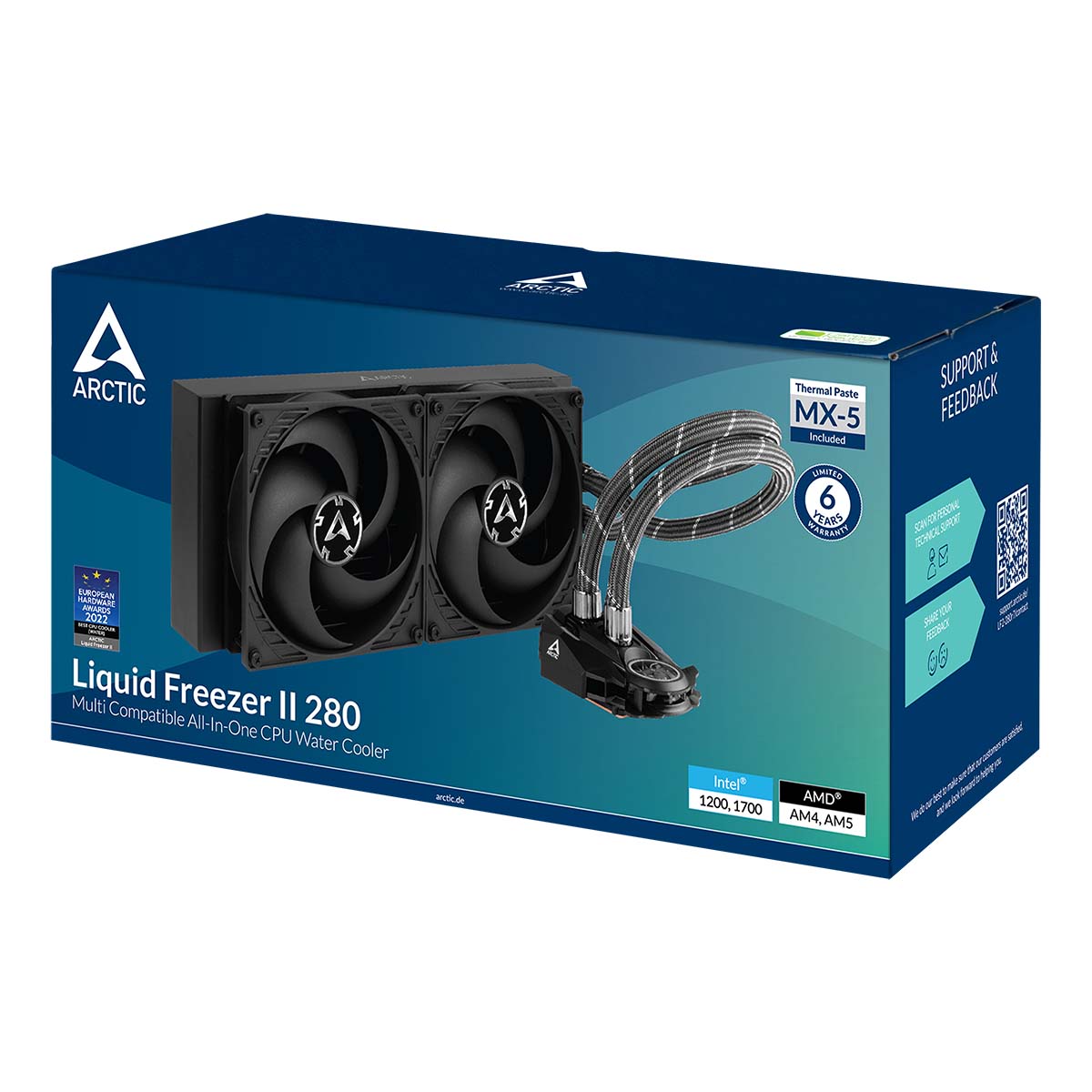 ARCTIC Liquid Freezer II 280 - BLACK - AIO CPU Liquid Cooler - Computer System Cooling Parts - Gamertech.shop