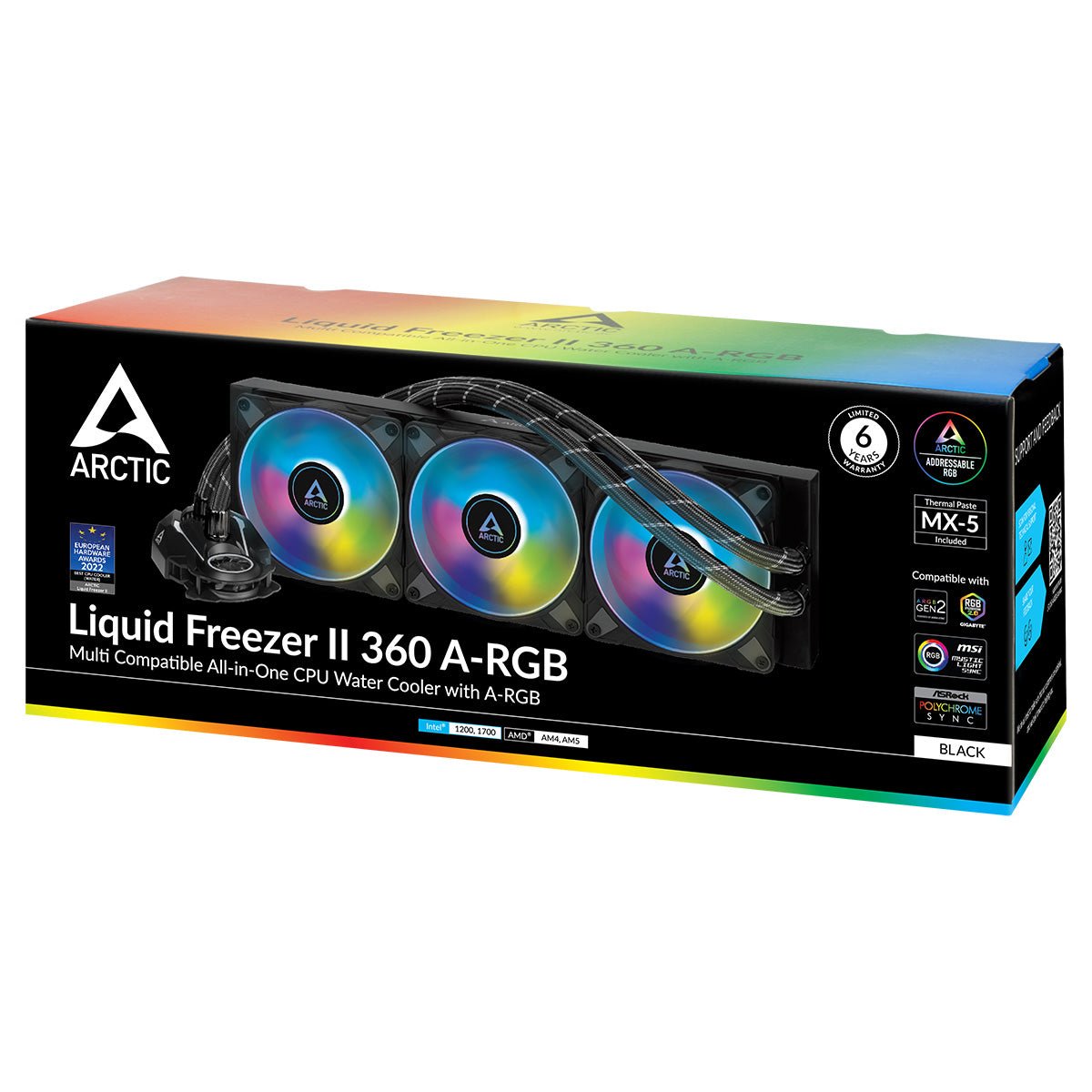 ARCTIC Liquid Freezer II 360 aRGB - BLACK - AIO CPU Liquid Cooler - Computer System Cooling Parts - Gamertech.shop