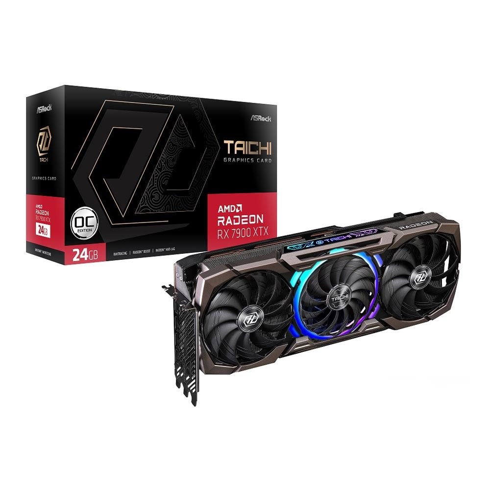 ASRock RX 7900 XTX Taichi OC 24GB AMD Radeon GPU - Video Cards & Adapters - Gamertech.shop