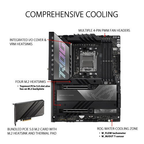 Asus ROG Crosshair X670E Hero AM5 DDR5 ATX Motherboard - Motherboards - Gamertech.shop