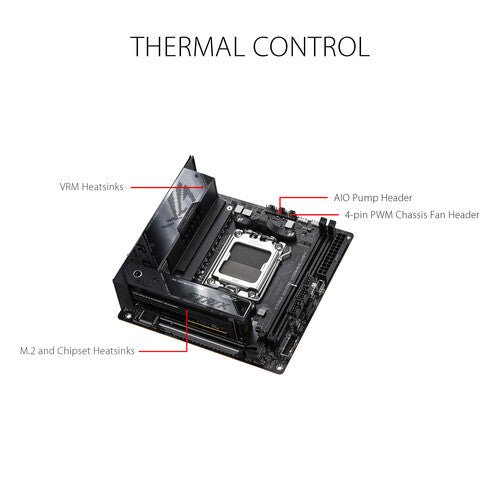 Asus ROG Strix X670E-i Gaming WiFi AMD AM5 Mini-iTX Motherboard - Motherboards - Gamertech.shop