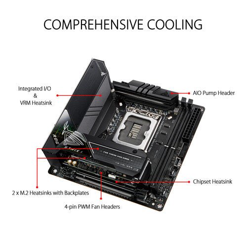 Asus ROG Strix Z690-i Gaming WiFi DDR5 LGA 1700 Mini-iTX Motherboard - Motherboards - Gamertech.shop