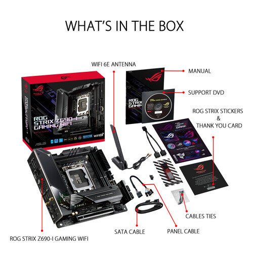 Asus ROG Strix Z690-i Gaming WiFi DDR5 LGA 1700 Mini-iTX Motherboard - Motherboards - Gamertech.shop