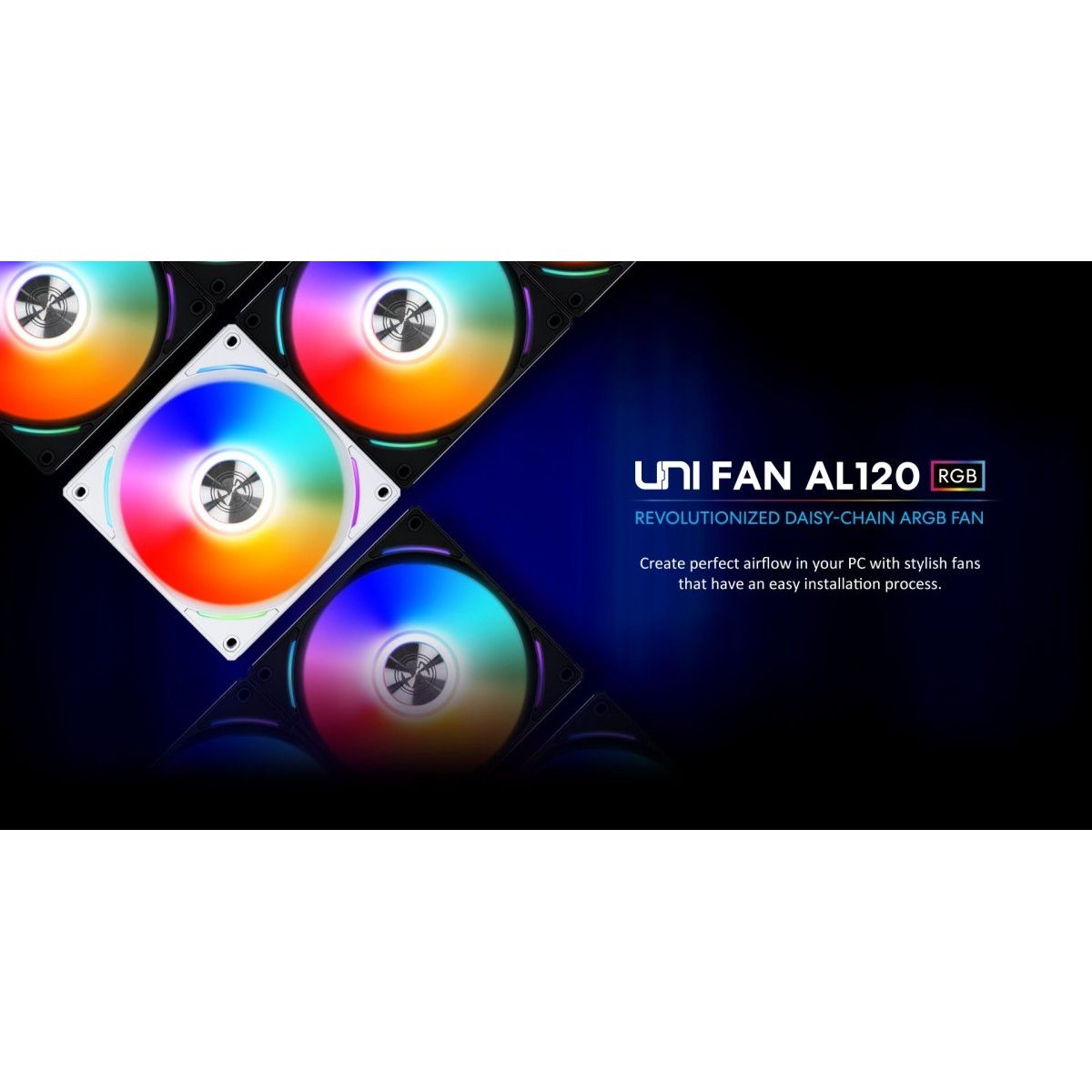 Lian Li UNI Fan AL120 - BLACK - 1-Pack - Computer System Cooling Parts - Gamertech.shop