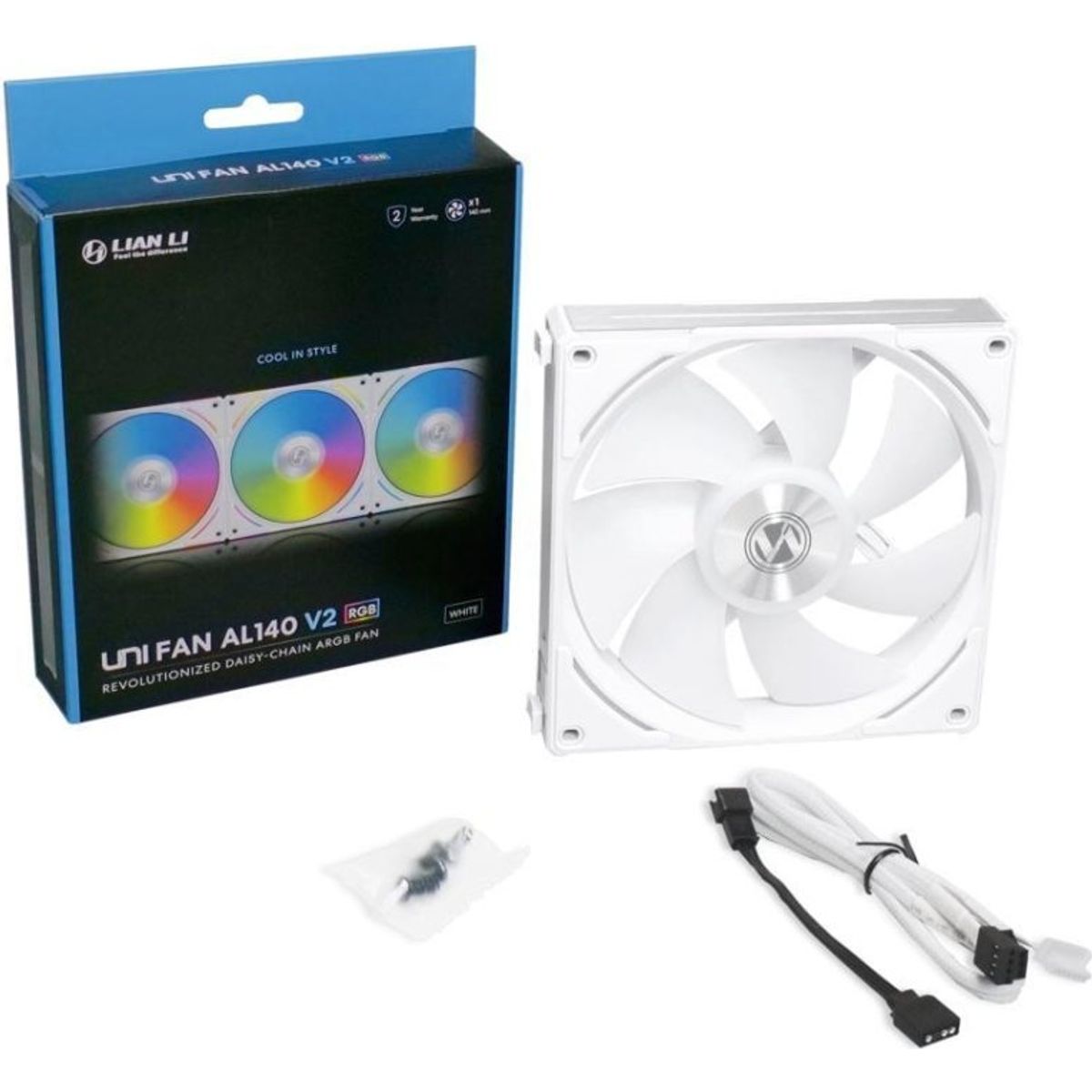 Lian Li UNI Fan AL120 v2 - WHITE - MULTIpack Bundles - Computer System Cooling Parts - Gamertech.shop