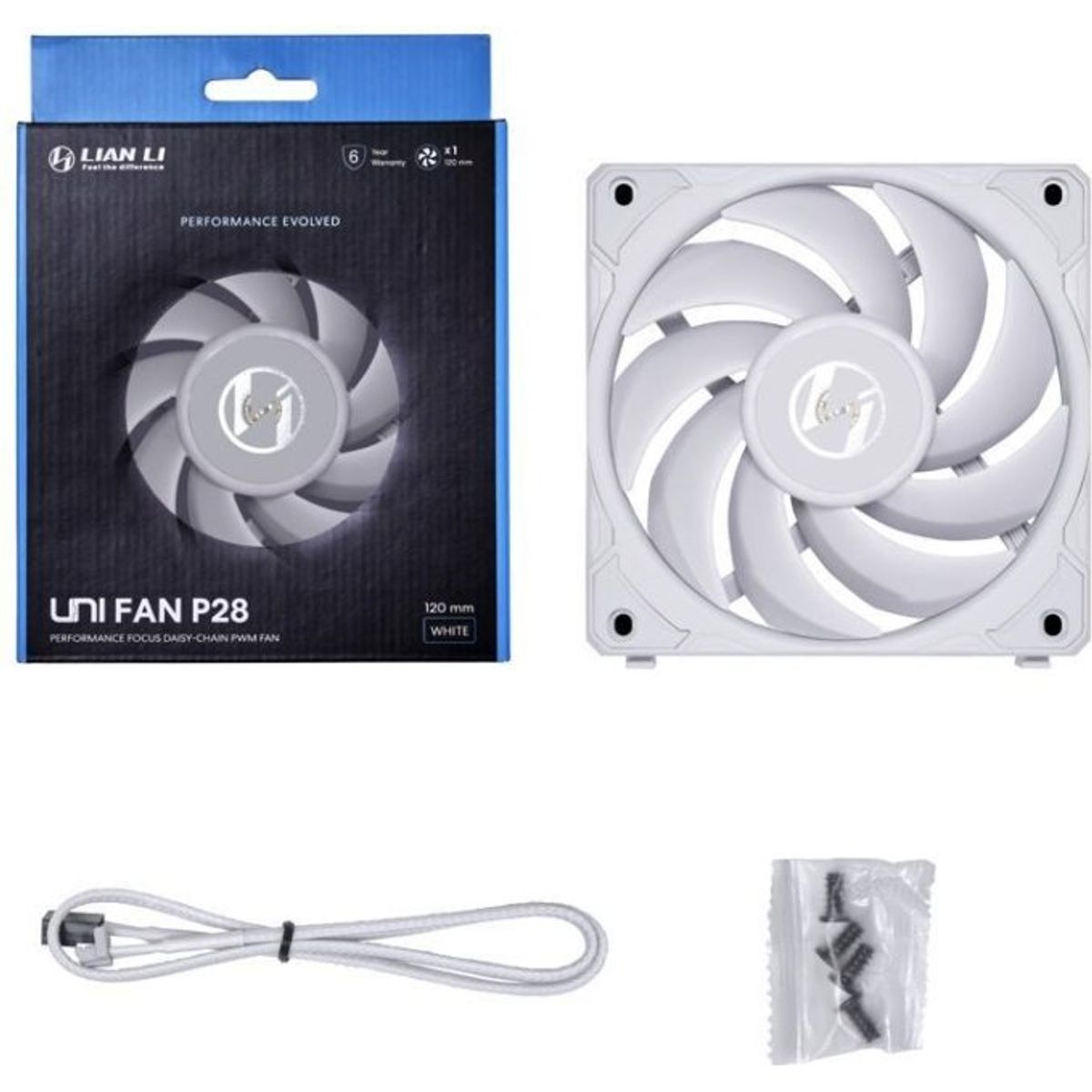 Lian Li UNI Fan P28 - WHITE - 1-pack - Computer System Cooling Parts - Gamertech.shop
