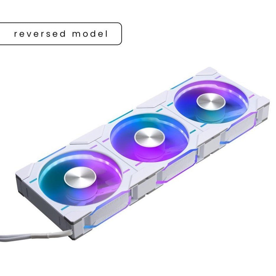 Phanteks D30 REVERSE Fan - WHITE - 3-pack - D30-120 D-RGB - Computer System Cooling Parts - Gamertech.shop