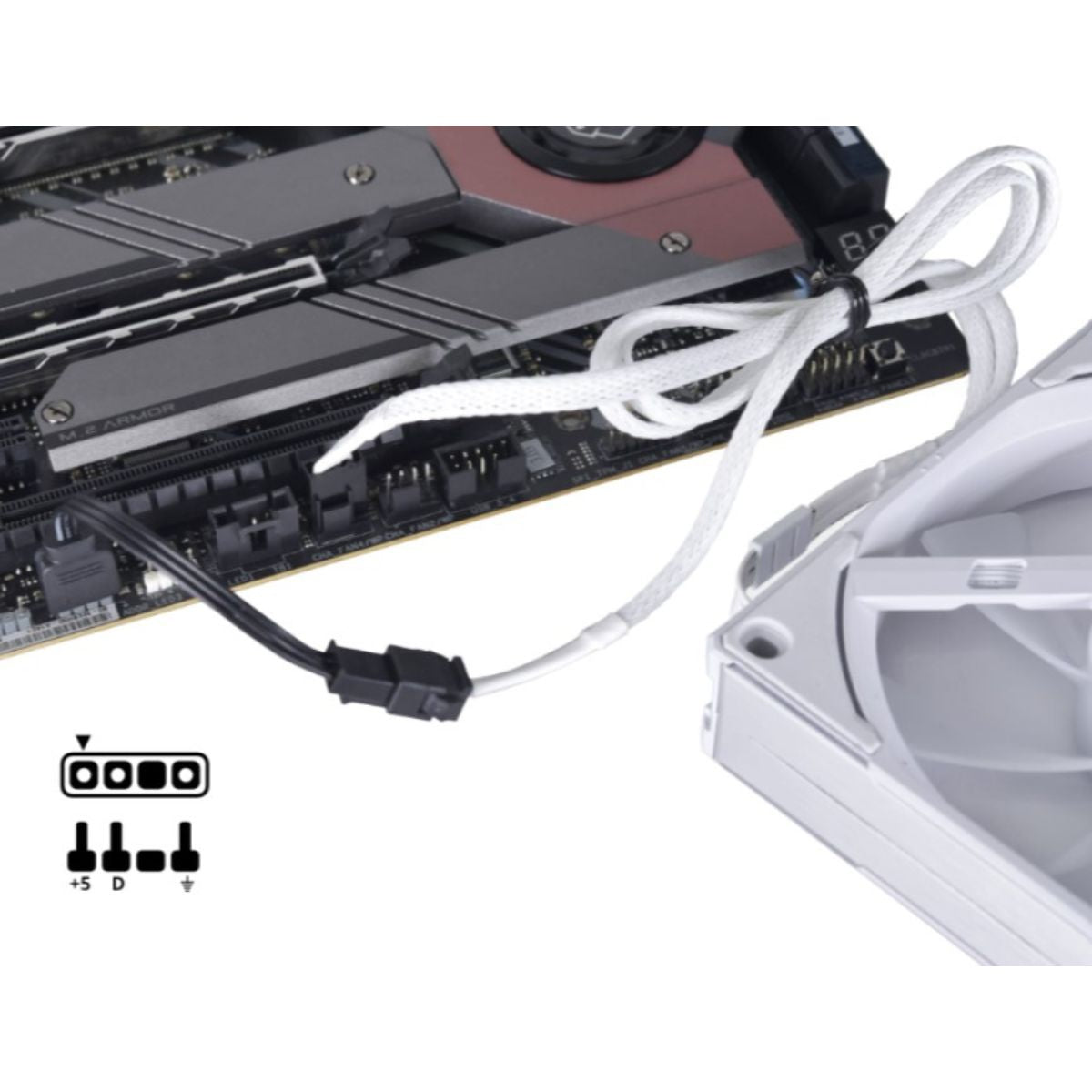 Lian Li UNI Fan AL120v2 & AL140v2 Connector - Fan-to-Motherboard BLACK Gamertech.shop