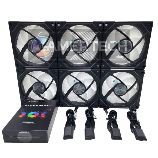 Lian Li SL Infinity 120 UNI Fans - BLACK MULTI-pack Bundles