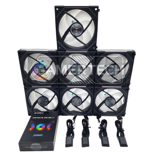 Lian Li SL Infinity 120 UNI Fans - BLACK MULTI-pack Bundles