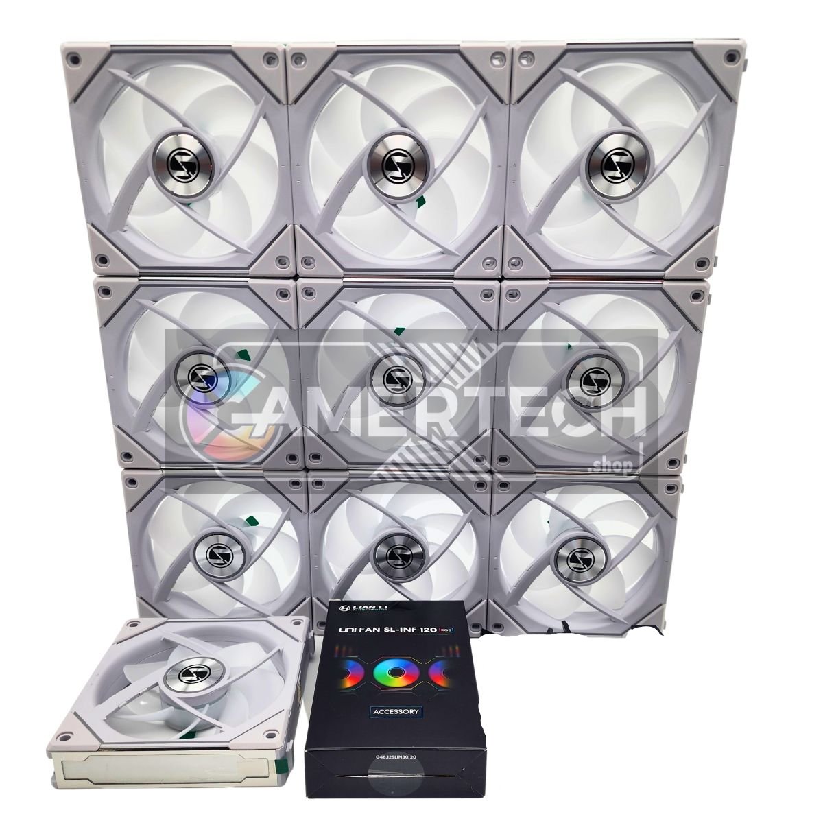 Lian Li UNI Fan SL Infinity 120 - WHITE - MULTIpack Bundles Gamertech.shop