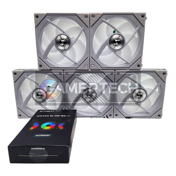 5 Fans + 1 SL Infinity UNI Hub Controller