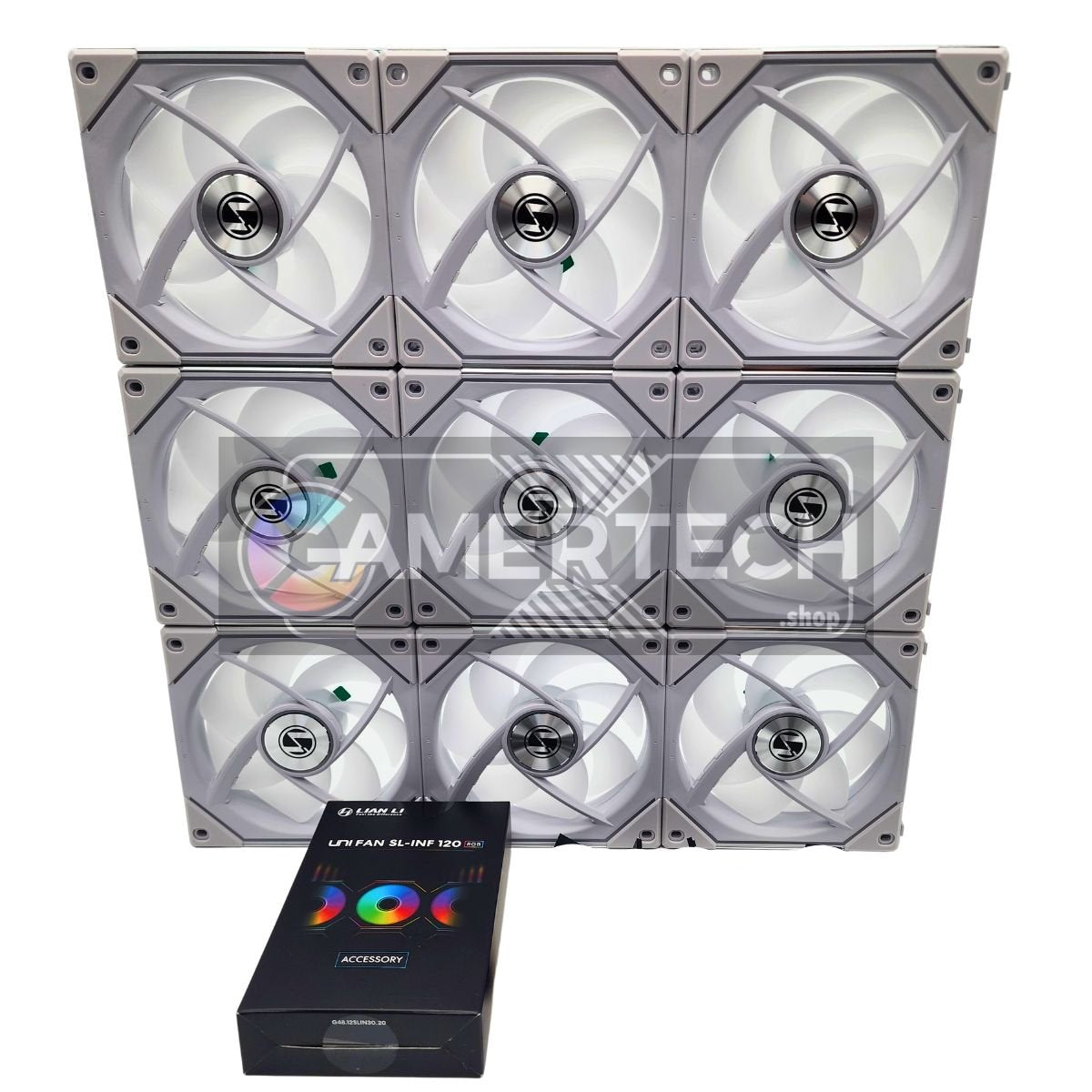 Lian Li UNI Fan SL Infinity 120 - WHITE - MULTIpack Bundles Gamertech.shop