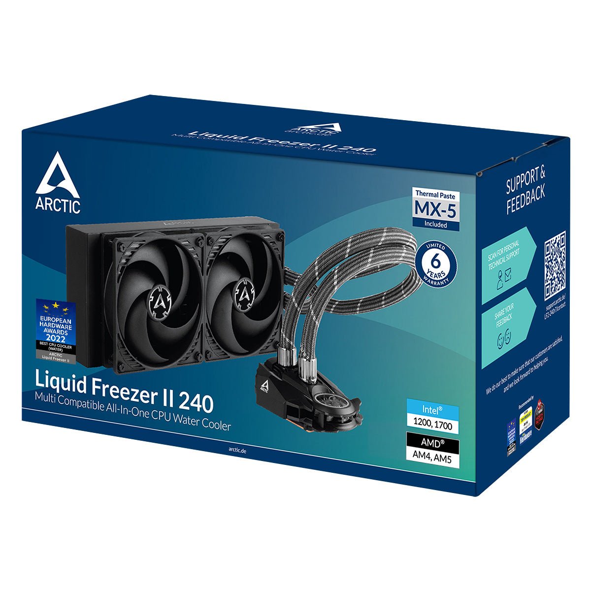 ARCTIC Liquid Freezer II 240 - BLACK - AIO CPU Liquid Cooler - Computer System Cooling Parts - Gamertech.shop