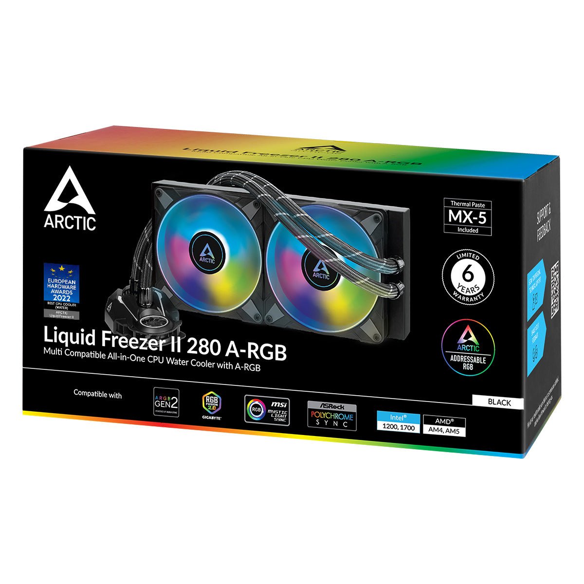 ARCTIC Liquid Freezer II 280 aRGB - BLACK - AIO CPU Liquid Cooler - Computer System Cooling Parts - Gamertech.shop