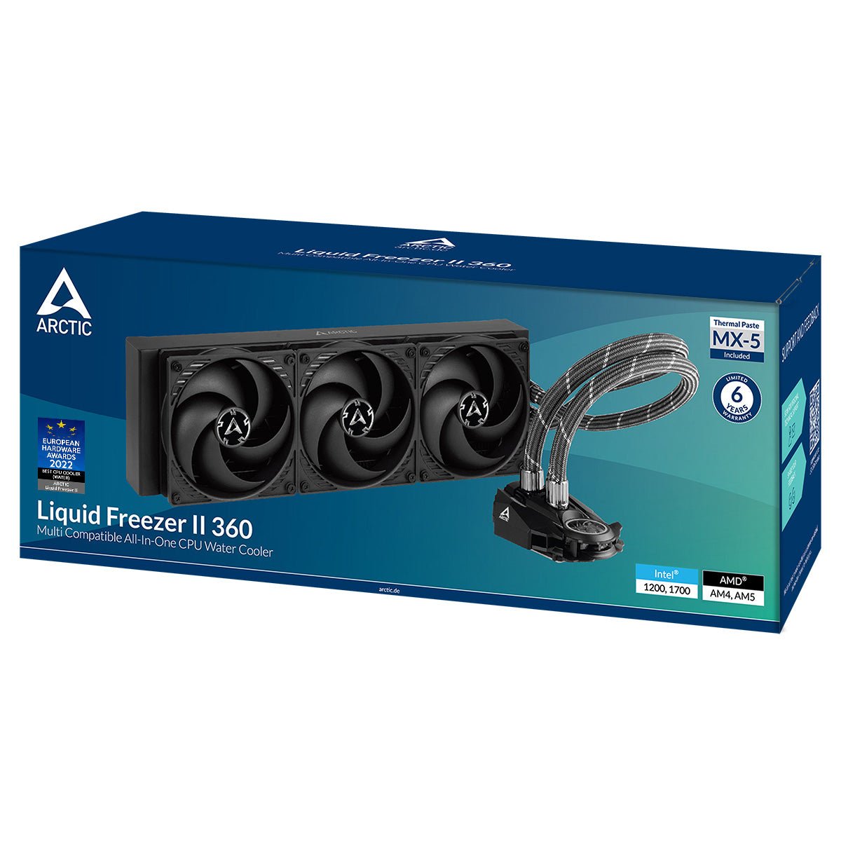 ARCTIC Liquid Freezer II 360 - BLACK - AIO CPU Liquid Cooler - Computer System Cooling Parts - Gamertech.shop