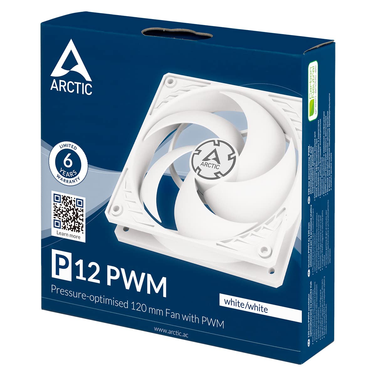 Arctic P12 PWM - WHITE - 120mm Case Fan - Computer System Cooling Parts - Gamertech.shop