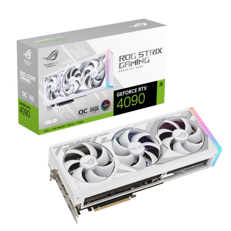Asus ROG Strix GeForce RTX 4090 WHITE 16GB GDDR6X OC GPU - Video Cards & Adapters - Gamertech.shop