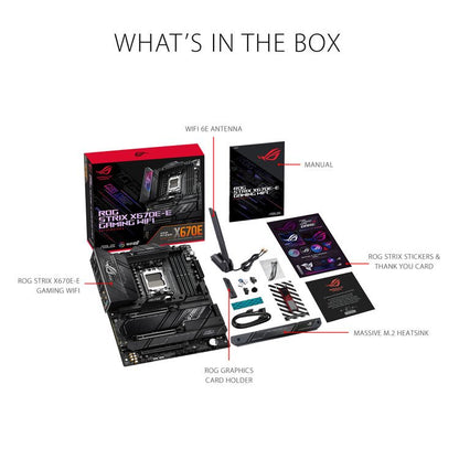 Asus ROG Strix X670E-E Gaming WiFi AM5 DDR5 ATX Motherboard - Motherboards - Gamertech.shop