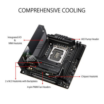 Asus ROG Strix Z690-i Gaming WiFi DDR5 LGA 1700 Mini-iTX Motherboard - Motherboards - Gamertech.shop