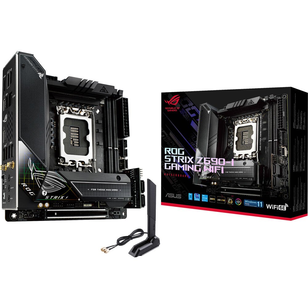 Asus ROG Strix Z690-i Gaming WiFi DDR5 LGA 1700 Mini-iTX Motherboard - Motherboards - Gamertech.shop