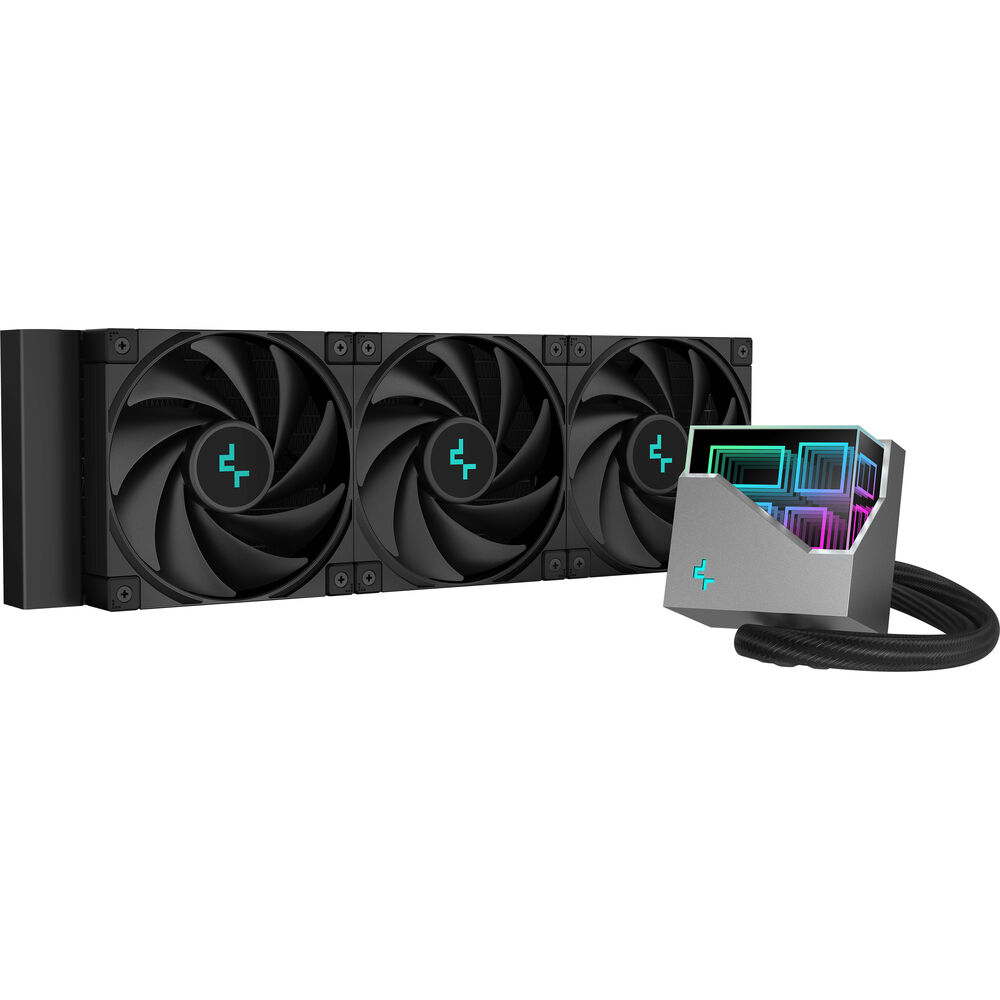 Deepcool LT720 360mm AIO Liquid CPU Cooler aRGB - Black - Computer System Cooling Parts - Gamertech.shop