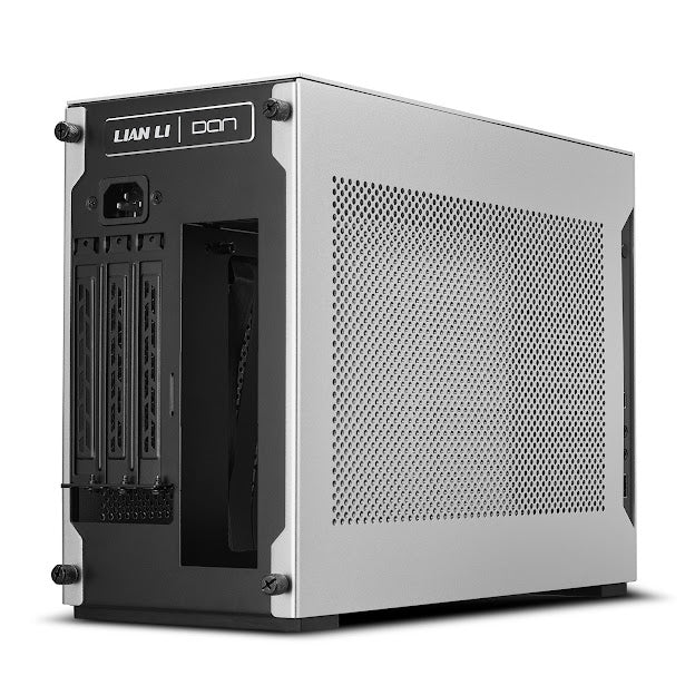 Lian Li A4-H2O SILVER iTX PC Case with PCIe 4.0 Riser - A4-H2O A4