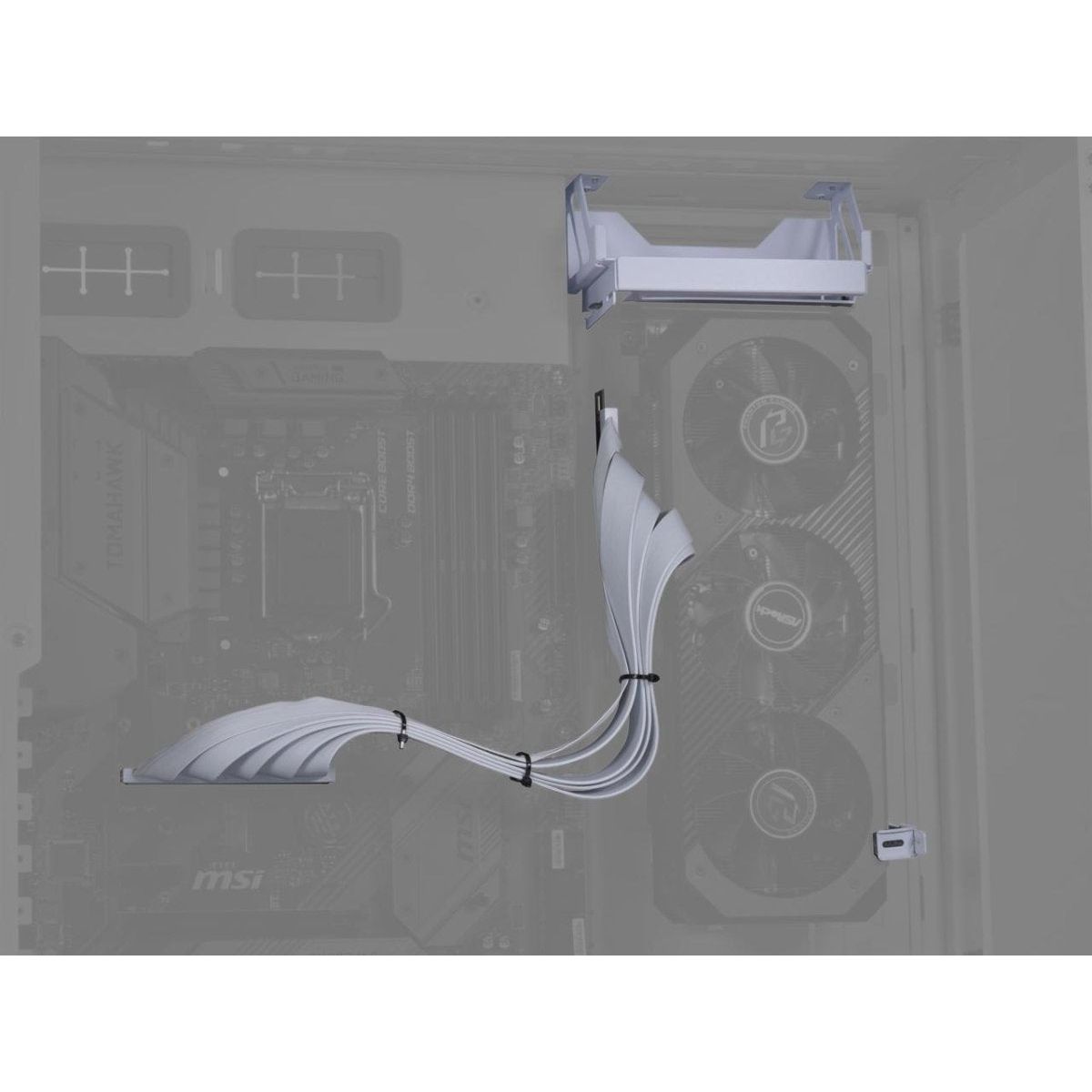 Lian Li o11 Dynamic EVO Upright GPU Kit - WHITE - PCIe 4.0 - o11DE-2W - Computer Accessories - Gamertech.shop