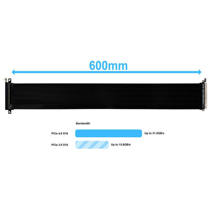 Lian Li PCIe 4.0 Riser Cable 600mm - BLACK (PW-PCI-4-60X) - Computer Accessories - Gamertech.shop