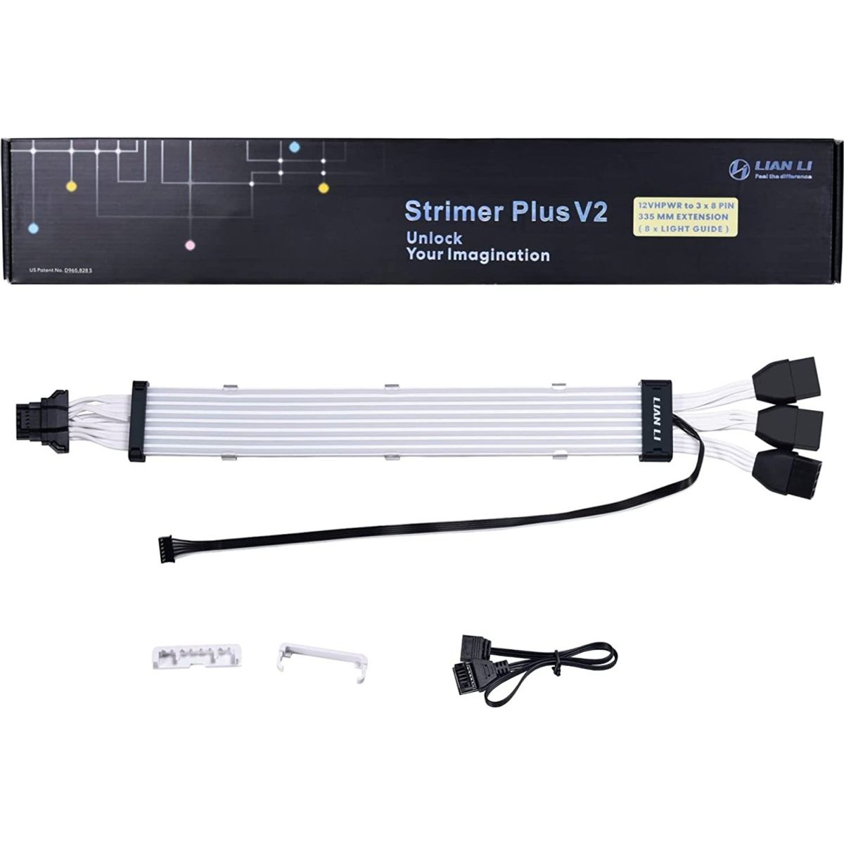 Lian Li Strimer Plus V2 12VHPWR to 3x8 Pin Cable (108 LED) ATX 2.0 PW168-8PV2 - Computer Accessories - Gamertech.shop