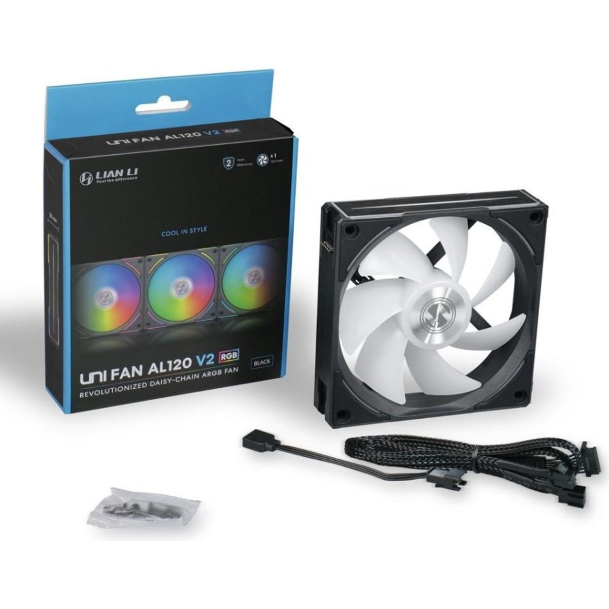 Lian Li UNI Fan AL120 v2 - BLACK - 1-pack - Computer System Cooling Parts - Gamertech.shop