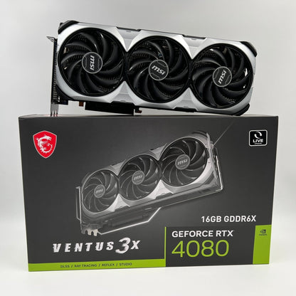 MSI GeForce RTX 4080 16GB VENTUS 3X GPU (Nvidia MSI 4080 Ventus 3x) - Video Cards & Adapters - Gamertech.shop