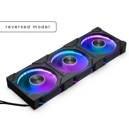 Phanteks D30 REVERSE Fan - BLACK - 3-pack - D30-120 D-RGB - Computer System Cooling Parts - Gamertech.shop