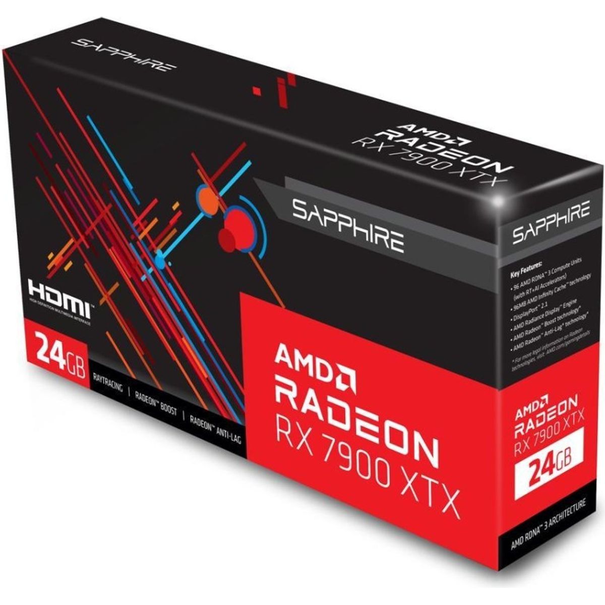 SAPPHIRE Radeon RX 7900 XTX 24GB GDDR6 PCI Express 4.0 Video Card 21322-01-20G - Video Cards & Adapters - Gamertech.shop